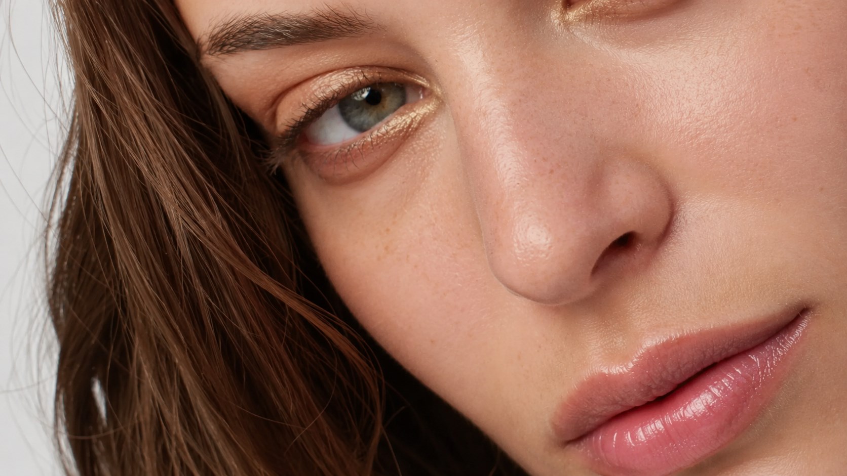 Close beauty skin detail — unretouched